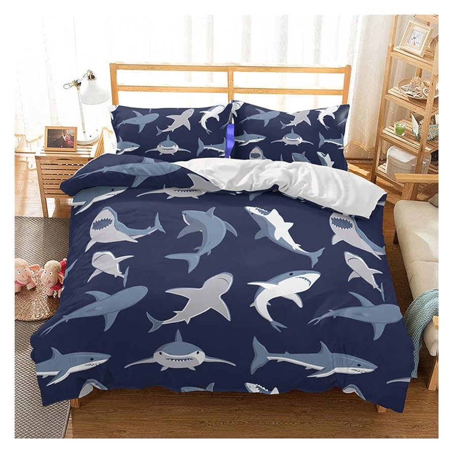 Erosebridal サメの寝具セット 掛け布団カバー 子供 キッズ Erosebridal サメの寝具セット 掛け布団カバー 子供 キッズ